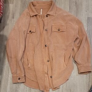 Free People Shacket Large Dusty Rose